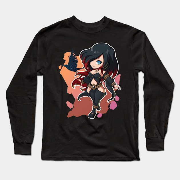 Raven Chibi Long Sleeve T-Shirt by Xar623